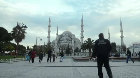 The Blue Mosque Time Lapse Stock Footage 61750346