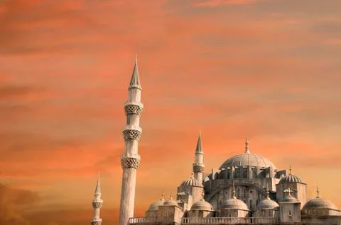 Blue mosque in turkey Stock Photos