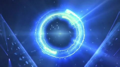 Blue Motion Background Energy Ring Intro Title Backdrop Stock-Footage 171548824