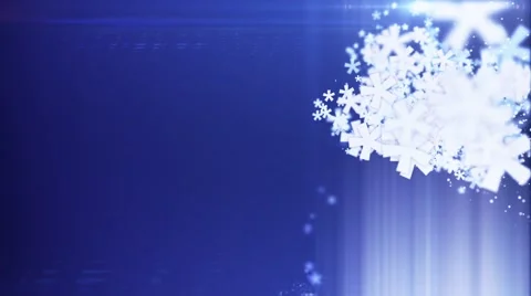 Blue motion Background with flying white flowers Stock Footage 41165583