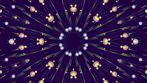 Blue Motion Background. Kaleidoscope. Loop Stock Footage 73766175