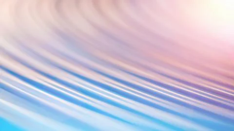 Blue motion blurred rounded lines abstract textured web banner background Foto stock