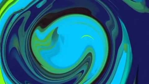 Blue motion circle liquid Marbled Stock Footage 220710580