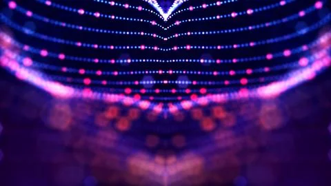 Blue motion design background with symmetrical pattern. Abstract sci-fi Stock Illustration