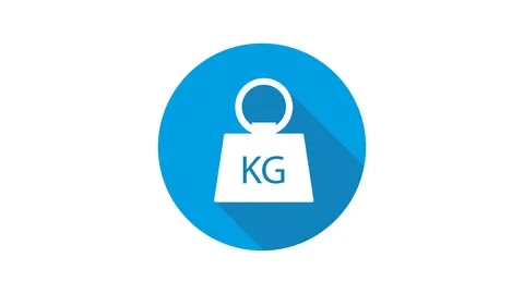 Blue motion graphic icon animation weight Stock Footage 124592702