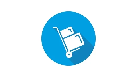 Blue motion graphic icon animation delivery Stock-Footage 124592799