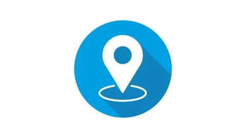 Blue motion graphic icon animation map pointer Stock Footage 124592869