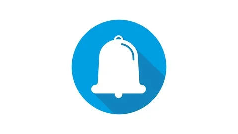 Blue motion graphic icon animation bell Stock Footage 125089489