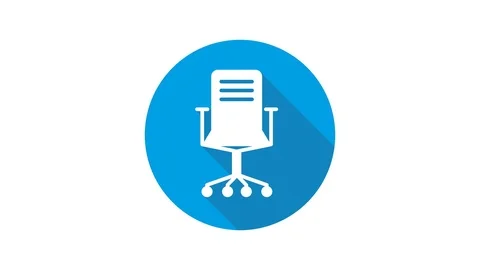 Blue motion graphic icon animation chair Stock Footage 125089644