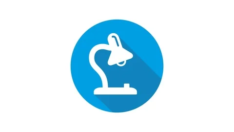 Blue motion graphic icon animation lamp Stock Footage 125089667