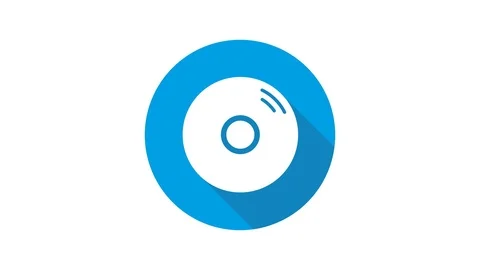 Blue motion graphic icon animation disc Stock Footage 125211409