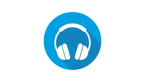 Blue motion graphic icon animation music Stock Footage 125211481