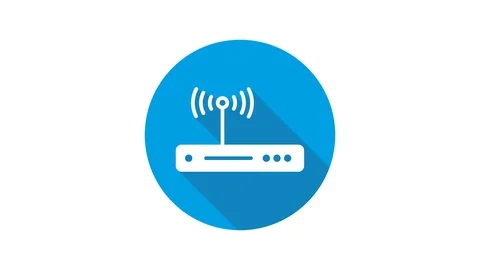 Blue motion graphic icon animation wireless Stock Footage 125211558