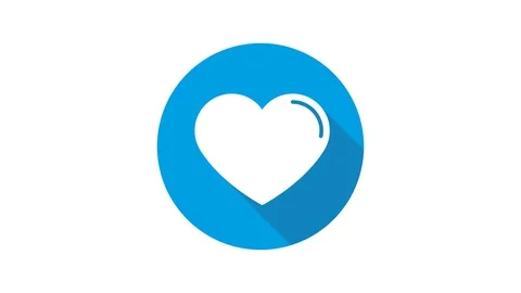 Blue motion graphic icon animation heart Stock Footage 125211705