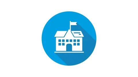 Blue motion graphic icon animation school Stock Footage 125211897