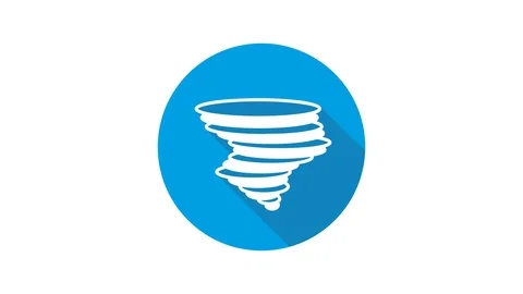 Blue motion graphic icon animation hurricane Stock Footage 125216680