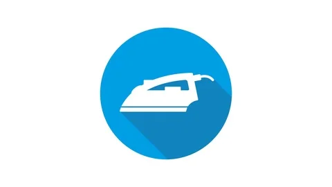 Blue motion graphic icon animation iron Stock Footage 125216754