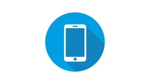 Blue motion graphic icon animation phone Stock Footage 125275201