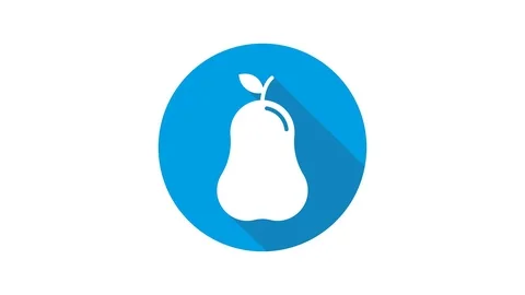 Blue motion graphic icon animation pear Stock Footage 125347113