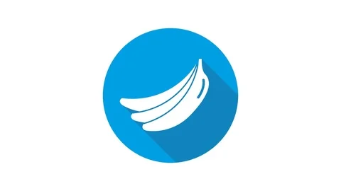 Blue motion graphic icon animation banana Stock Footage 125347148