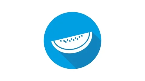 Blue motion graphic icon animation melon Stock Footage 125347164