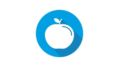 Blue motion graphic icon animation apple Stock Footage 125347183