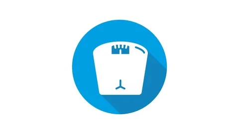 Blue motion graphic icon animation weight Stock Footage 125347280