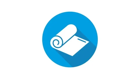 Blue motion graphic icon animation towel Stock-Footage 125347288