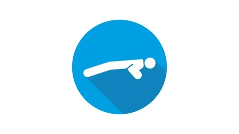 Blue motion graphic icon animation fitness Stock Footage 125347315