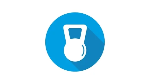Blue motion graphic icon animation weight Stock Footage 125347322