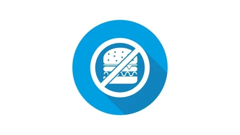 Blue motion graphic icon animation stop fast food Stock Footage 125347356