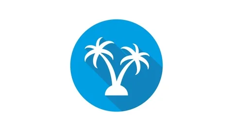Blue motion graphic icon animation palm Stock Footage 125347374
