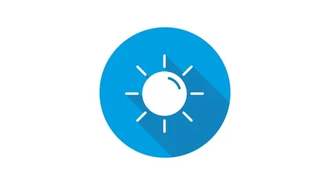 Blue motion graphic icon animation sun Stock Footage 125347389