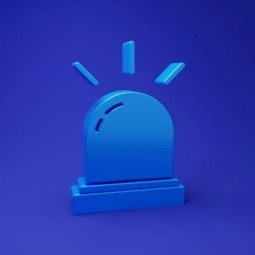 Blue Motion sensor icon isolated on blue background. Minimalism concept. 3D.. Stock Illustration