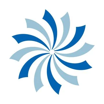 Blue motion spiral circular shape Stock Illustration