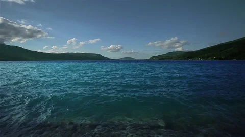 Blue mountain lake Video stock 80691245