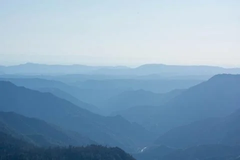 Blue mountain layers Stock Photos