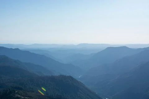 Blue mountain layers Stock Photos