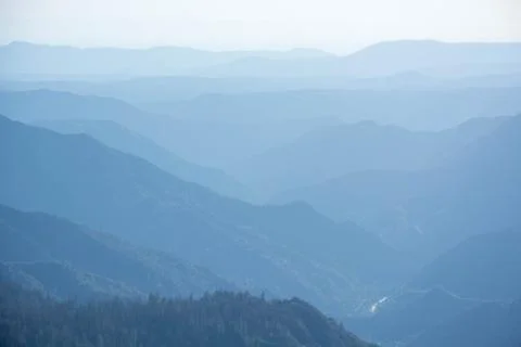 Blue mountain layers Stock Photos
