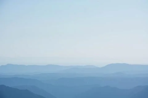 Blue mountain layers Stock Photos