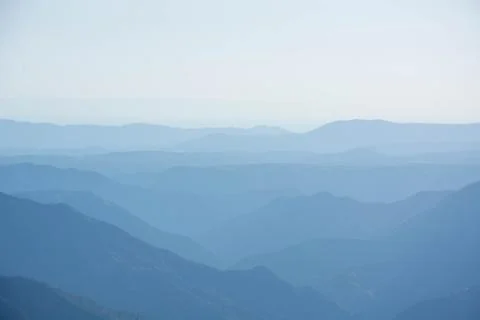 Blue mountain layers Stock Photos