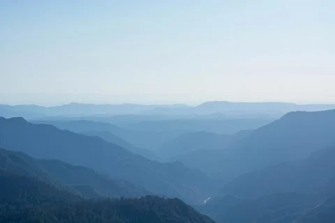 Blue mountain layers Stock Photos