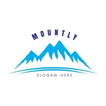 Blue mountain vector Stock Illustration