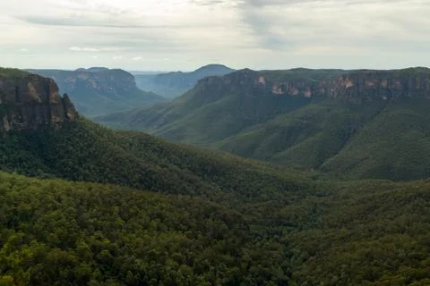 Blue Mountains hue, Echo Point lookout Stock Photos