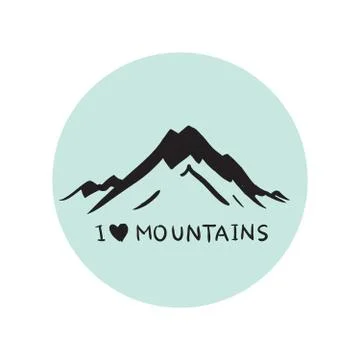 Blue mountains  illustration  vector Stock Illustration