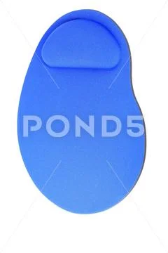 Blue Mouse Pad isolated on white background Stock Photos
