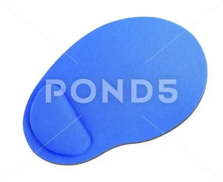 Blue Mouse Pad isolated on white background Stock Photos