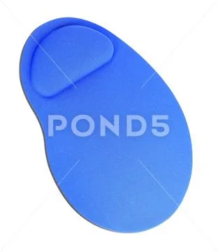 Blue Mouse Pad isolated on white background Stock Photos