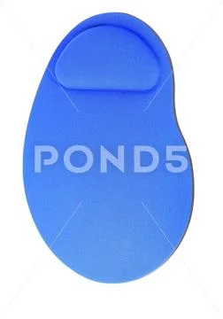 Blue Mouse Pad isolated on white background Stock Photos