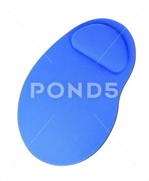 Blue Mouse Pad isolated on white background Stock Photos